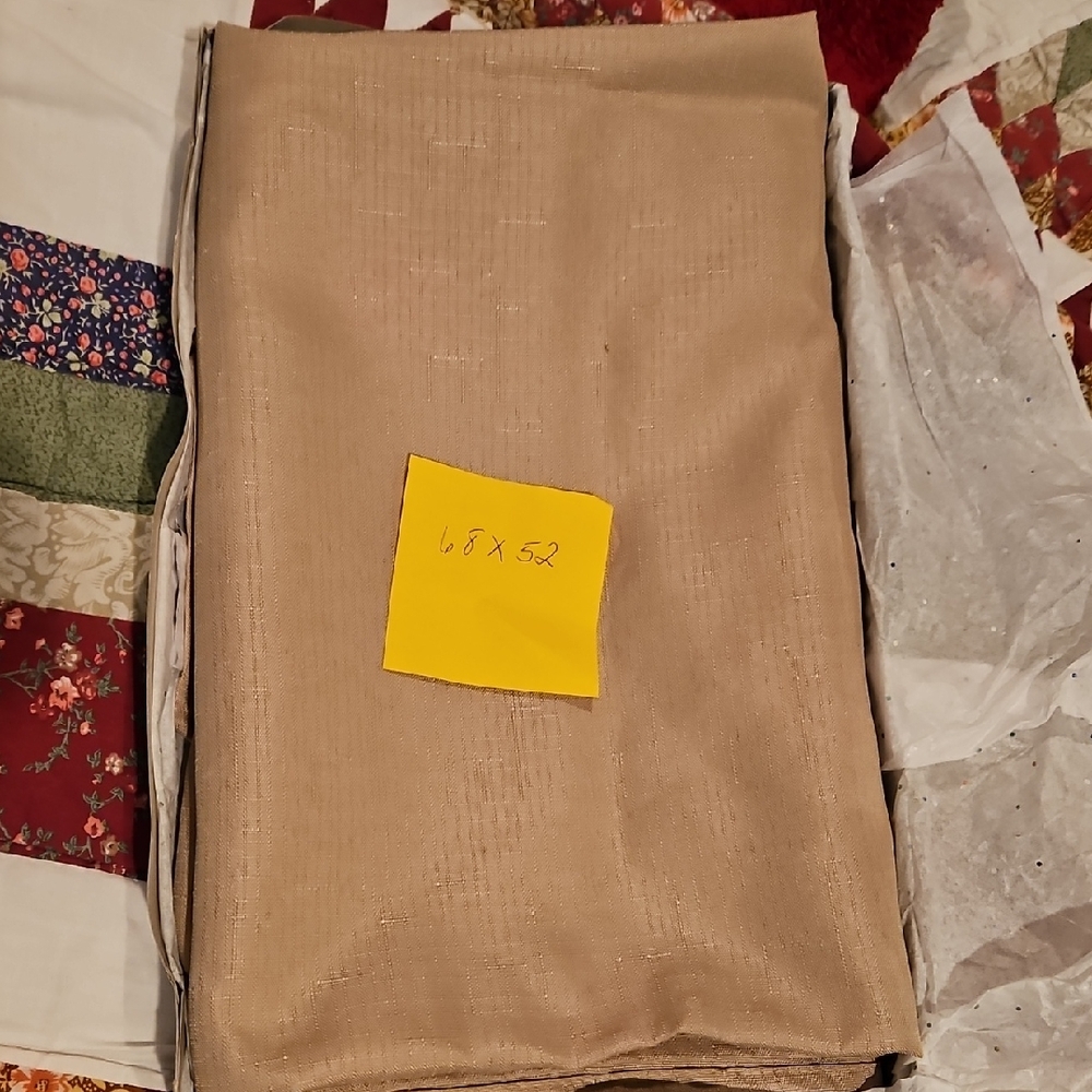 Elegant Taupe Colored Tablecloth 68 By 52